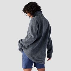 Свободный свитер с высоким воротником женский Stoic, цвет Vintage Indigo Heather