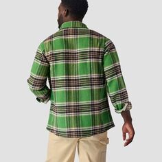 Фланелевая куртка-рубашка – мужская Stoic, цвет Green Plaid