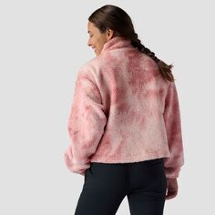 Флисовый пуловер со средним ворсом с принтом и молнией 1/4 — женский Stoic, цвет Pink Cloud Prink