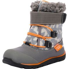 Водонепроницаемые утепленные ботинки Gilman — для мальчиков See Kai Run, серый/оранжевый