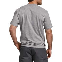 Тяжелая футболка с карманами и короткими рукавами мужская Dickies, цвет Heather Gray