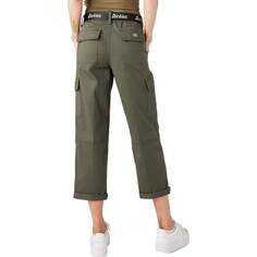 Укороченные брюки-карго свободного покроя женские Dickies, оливково-зеленый