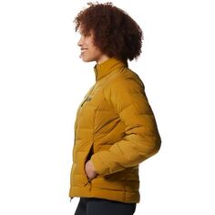 Куртка с высокими бедрами стрейч-даун женская Mountain Hardwear, цвет Olive Gold