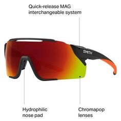 Солнцезащитные очки Attack MAG MTB ChromaPop Smith, цвет Matte Black Cinder/ChromaPop Red Mirror