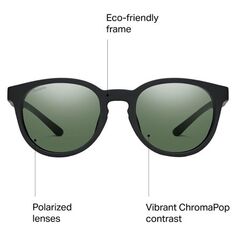 Поляризованные солнцезащитные очки Eastbank ChromaPop Smith, цвет Matte Black Frame/Gray Green Polarized