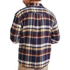 Рубашка для кемпинга на подкладке Signature мужская Marine Layer, темно-синий/коричневый