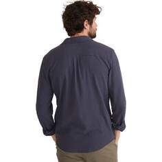 Классическая рубашка стрейч с кромкой и длинными рукавами мужская Marine Layer, цвет Mood Indigo
