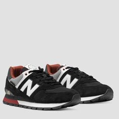 574 Прочная обувь – мужская New Balance, черный/белый