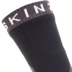 Водонепроницаемые носки средней длины для треккинга из мериноса SealSkinz, черный/серый/белый