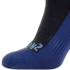 Водонепроницаемые носки средней длины для холодной погоды мужские SealSkinz, черный/темно-синий
