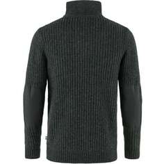 Вязаный свитер Ovik с полумолнией мужской Fjallraven, темно-серый