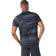 Рубашка на пуговицах с короткими рукавами и принтом мужская Smartwool, цвет Black Horizon Print