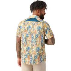 Рубашка на пуговицах с короткими рукавами и принтом мужская Smartwool, цвет Almond Meadow Print