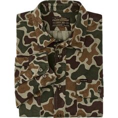 Рубашка полевая фланелевая мужская Filson, цвет Frog Camo