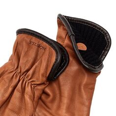 Оригинальные перчатки из козьей кожи на шерстяной подкладке мужские Filson, цвет Saddle Brown