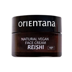 Ночной крем для лица Рейши, 98,5% натуральный веганский антивозрастной крем для женщин со зрелой кожей, 50 мл, Orientana