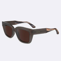 Солнцезащитные очки Calvin Klein Acetate Modern Rectangle, серо-бежевый