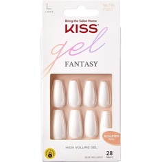Маникюрный набор Gel Fantasy Collection для накладных ногтей с пилочкой, клеем для ногтей и 28 наклеенными ногтями, Kiss