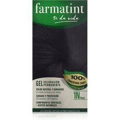 Перманентная гелевая краска для волос 1N Черный, Farmatint