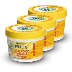 Fructis Hair Food Маска 3-в-1 с веганской формулой, 390 мл банана, Garnier