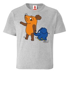 Футболка Logoshirt Die Sendung mit der Maus - Maus &amp; Elefant, серый