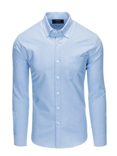 Рубашка узкого кроя на пуговицах Ombre SHOS-0108, синий