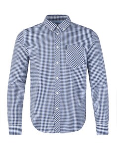 Рубашка на пуговицах стандартного кроя Ben Sherman Gingham, темно-синий