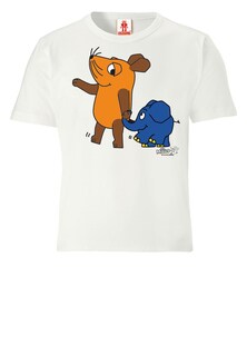 Рубашка Logoshirt Die Sendung mit der Maus - Maus &amp; Elefant, белый