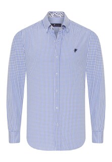 Рубашка на пуговицах стандартного кроя Denim Culture Harvey, светло-синий