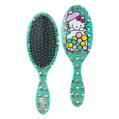 Оригинальная расческа для распутывания волос Wetbrush, ультрамягкая щетина, эргономичная ручка, баночка для конфет Hello Kitty, синяя, Wet Brush