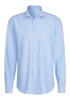 Деловая рубашка стандартного кроя H.I.S, светло-синий