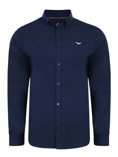 Рубашка на пуговицах стандартного кроя Threadbare Beacon, темно-синий