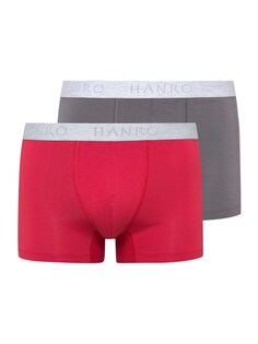 Трусы боксеры Hanro Cotton Essentials, серый/красный