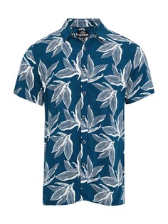 Рубашка на пуговицах стандартного кроя Threadbare Foliage, темно-синий