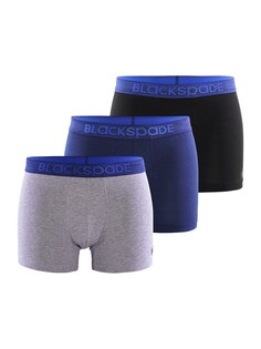 Трусы боксеры Blackspade Modern Basics, синий/пестрый серый/черный