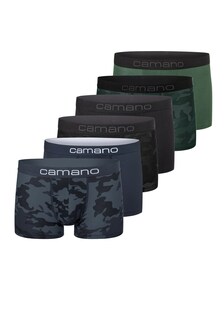 Трусы боксеры Camano, дымчато-синий/темно-серый/зеленый/черный