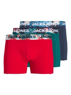 Трусы боксеры JACK &amp; JONES, морской синий/темно-зеленый/красный