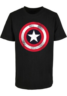 Рубашка ABSOLUTE CULT Avengers - Captain America Distressed Shield, черный