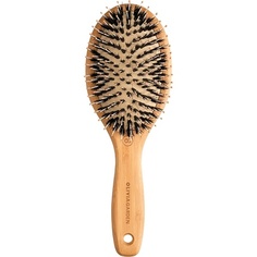 Щетка Bamboo Touch Экологичная комбинированная щетка для распутывания волос, нейлон и щетина кабана, размер M, дерево, Olivia Garden