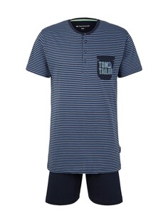 Короткая пижама Tom Tailor, синий/темно-синий