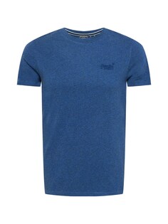 Зауженная футболка Superdry, темно-синий/пестрый синий