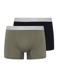 Трусы боксеры Hanro Cotton Essentials, зеленый/черный