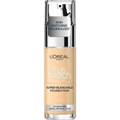 L&apos;Oreal Paris True Match Жидкая тональная основа для ухода за кожей с гиалуроновой кислотой Spf 17 1N цвета слоновой кости 30 мл, L&apos;Oreal L'Oreal