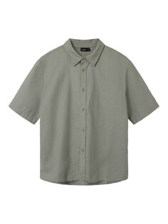 Рубашка на пуговицах стандартного кроя NAME IT Hill, серый