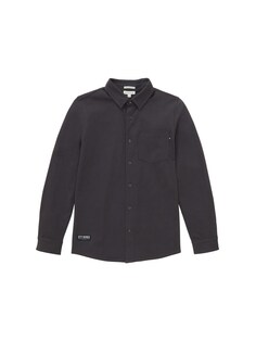 Рубашка на пуговицах стандартного кроя Tom Tailor, темно-серый