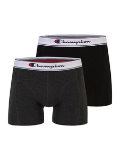 Трусы боксеры Champion Authentic Athletic Apparel, темно-серый/черный