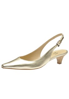 Туфли-лодочки с ремешком на пятке Evita, золото