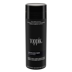 Волокна волос 55Г черные естественные кератиновые волокна для более полных выглядящих волос, Toppik
