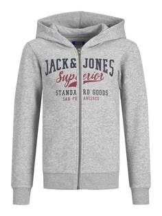 Толстовка на молнии Jack &amp; Jones Junior Logo, пестрый серый