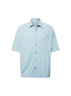 Рубашка на пуговицах стандартного кроя TOPMAN, пастельный синий